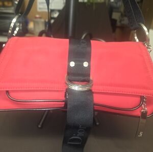 Dior Red and Black Clutch